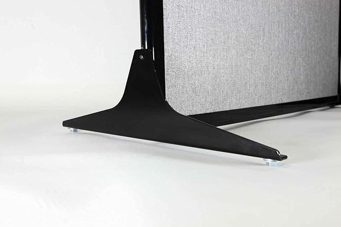 Versare Workstation Partition | Portable Wall Divider | Modern Office Cubicle | Free Standing Privacy Screen | Flexible Work Space | 99" x 70" W/Window, Navy Blue Fabric Panels