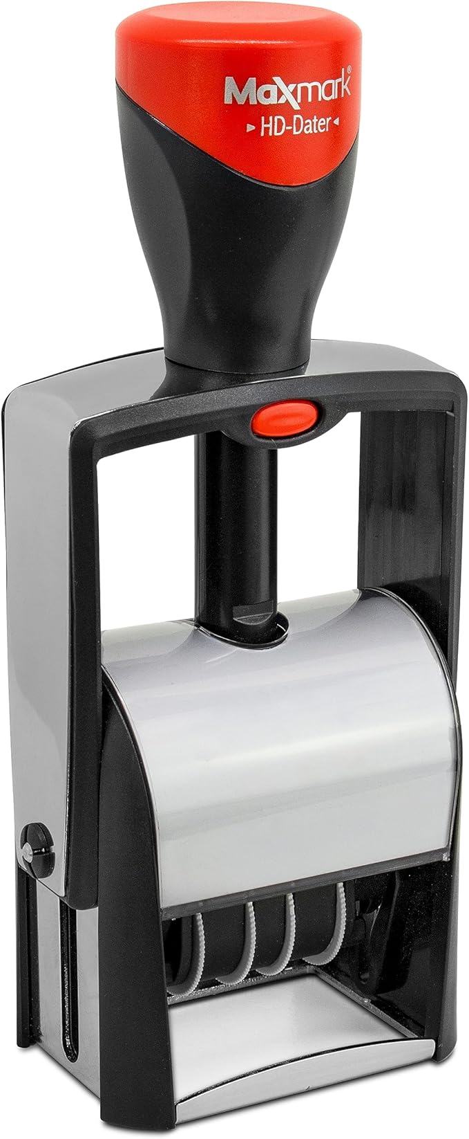 MaxMark Heavy Duty Self Inking Date Stamp with Phrase E-Mailed - Red Ink