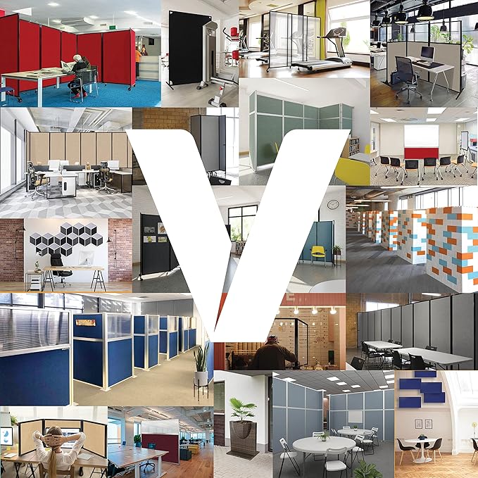 Versare Workstation Partition | Portable Wall Divider | Modern Office Cubicle | Free Standing Privacy Screen | Flexible Work Space | 66" x 70" Lime Green Fabric Panels
