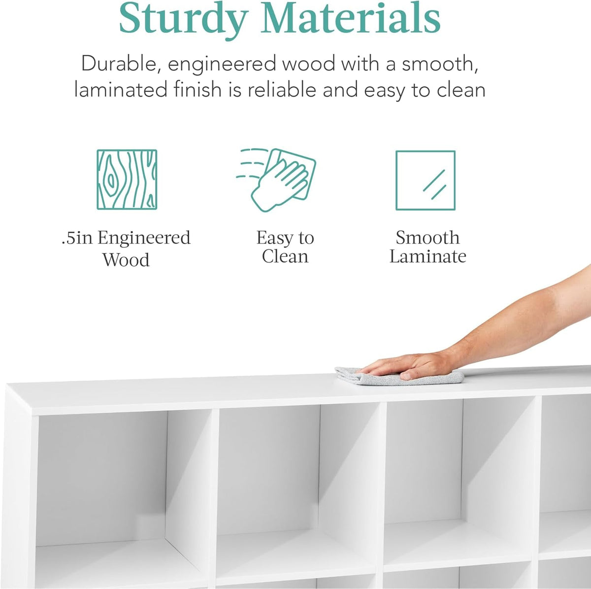 8-Cube Storage Organizer, 11In Shelf Opening, Bookcase, Display Shelf, Customizable W/ 3 Removable Back Panels – White