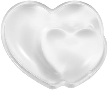 PATIKIL Gel Wrist Rest, Wrist Support for Mouse Heart Shape Ergonomic Mouse Pad Soft Silicone Support Comfortable Cushion for Computer Gaming Office Home, Transparent