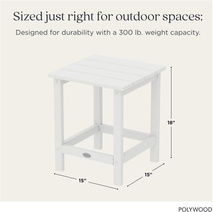 Long Island 18" Side Table, White