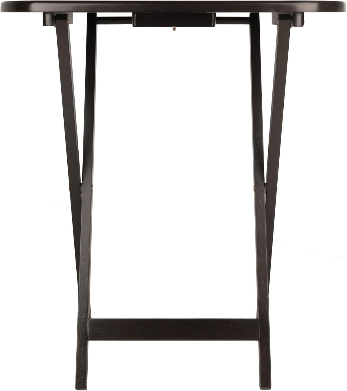 Cade Set of 2 Foldable Snack Tables, Oversized, for Living Room, 25", No Assembly, Coffee