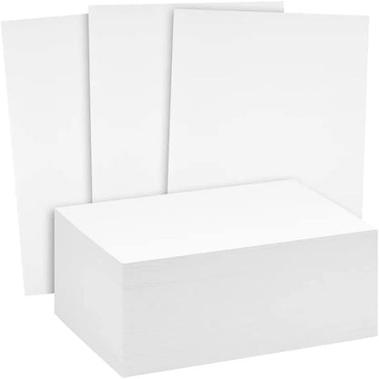 Reskid White Cardstock Thick Paper - Blank Heavy Weight 110 lb Cover Card Stock - 100 Pack (8.5x11, Inches)
