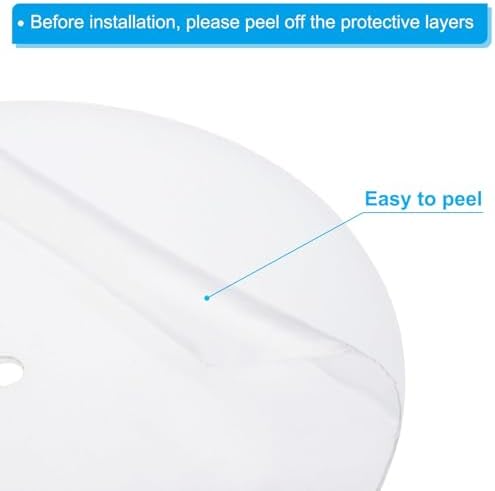 PATIKIL Lampshade Diffuser, 9.5" Diameter with 3/8" Center Hole Round Diffuser for Drum Lampshades Pendants Light Fits 10-12" Openings, Frosted White