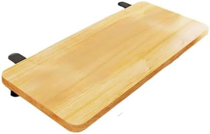 Desk Extension Board Clamp-on Keyboard Tray Portable Ergonomic Arm Rest Expansion Platform for Home Office- Wood Color