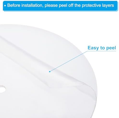 PATIKIL Lampshade Diffuser, 16.5" Diameter with 3/8" Center Hole Round Diffuser for Drum Lampshades Pendants Light Fits 17-19" Openings, Frosted White