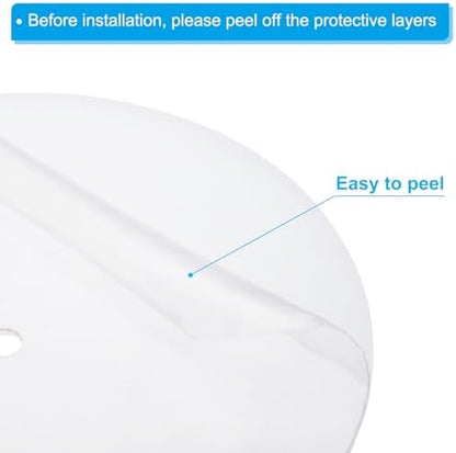 PATIKIL Lampshade Diffuser, 16.5" Diameter with 3/8" Center Hole Round Diffuser for Drum Lampshades Pendants Light Fits 17-19" Openings, Frosted White