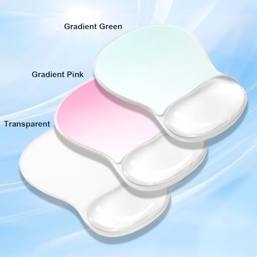 Pink Mouse Pad with Gel Wrist Rest Support, Ergonomic Desk Accessories