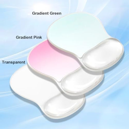 Pink Mouse Pad with Gel Wrist Rest Support, Ergonomic Desk Accessories
