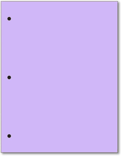 Copy And Printing Color Paper, 20 Lb. 3 Hole Punch 500 Sheets Per Ream. (Lavander/orchid)