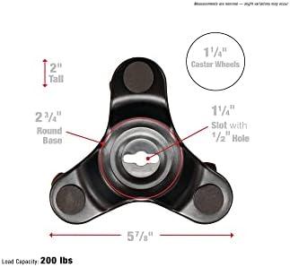 Move-It 9299 6-Inch Steel Tri-Dolly, 200-lb Load Capacity