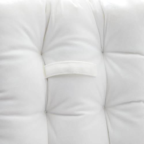 Rainha Cushion Tufted College Headboard - White Velvet
