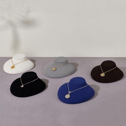 Oirlv Luxury Microfiber Jewelry Bust Necklace Display Bust - color: Brown