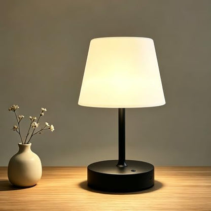 Rechargeable Table Lamp, Cordless Shower Lamp Waterproof- Black