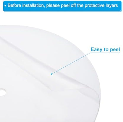 PATIKIL Lampshade Diffuser, 18.5" Diameter with 3/8" Center Hole Round Diffuser for Drum Lampshades Pendants Light Fits 19" Openings, Frosted White