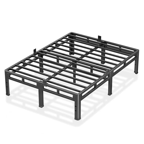 Metal Platform Bed Frame King Size, 12 Inch Dual-Layer Heavy Duty Base