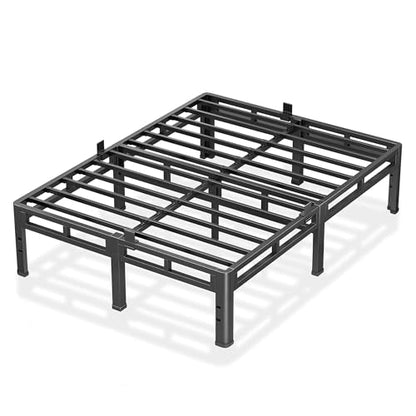 Metal Platform Bed Frame King Size, 12 Inch Dual-Layer Heavy Duty Base