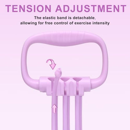 6 Gear Adjustable Resistance Bands with Handles 15-90LBS Home Gym