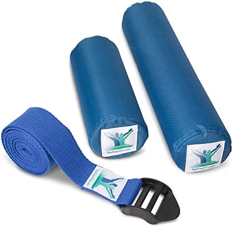 Pain Free at Sea - Posture Long & Short Foam Roll, Towel & Strap Yoga Belt - Physical Therapy Equipment - Yoga Accessories - Posture Rolls - Yoga Straps for Stretching - Physical Therapy Strap