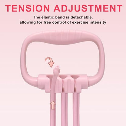 6 Gear Adjustable Resistance Bands with Handles 15-90LBS Home Gym