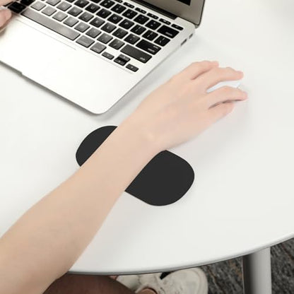 Wrist Rest with Silky Gel, Tmiulu Memory Foam Mouse Wrist Rest. Ergonomic Non-Slip Support for Keyboard & Mouse, Comfortable, Waterproof, Easy to Clean, Ideal for Office, Laptop,Gaming & Travel-Black