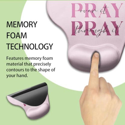 iRudyard 2Pcs Rubber Coasters Mouse Pad Wrist Support Pu Pink Washable