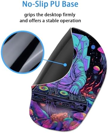 Ergonomic Mouse Pad with Wrist Rest,Comfortable Computer Gel Mouse Pad Wrist Support for Laptop,Pain Relief Mousepad with Non-Slip PU Base Cyberpunk Space