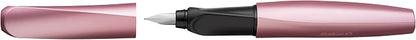 Pelikan Twist Fountain Pen with 1 Ink Cartridge, Medium Nib, Girly Rose, Boxed (806251)