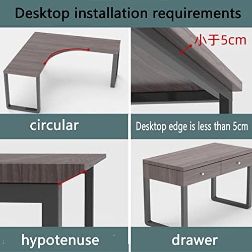 Ergonomic Keyboard Drawer Shelf, Clamp-On Table Keyboard Tray, Collapsible White/Black Desk Extender, Foldable Wrist Rest Armrest Platform (Black 52 * 25cm/21 * 10inch)