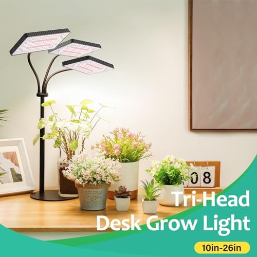 LBW Desk Grow Lights for Indoor Plants, 642 LEDs Full Spectrum Grow Light