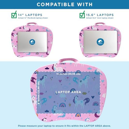 LAPGEAR MyStyle Lap Desk – Unicorn, Fits 15.6” Laptops