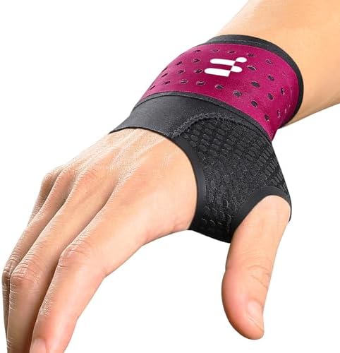 Ultra Thin Carpal Tunnel Wrist Brace with Soft Thumb Design (Not for Thumb Pain), Ajustable Compression Wrist Wraps with Mobility for Sports Work Typing Sleeping, Tendonitis, Arthritis Ulnar Pain