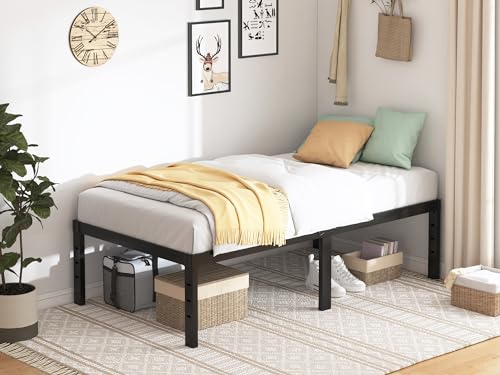 Twin Bed Frame - 18 in Sturdy Platform Bed Frame Twin Size