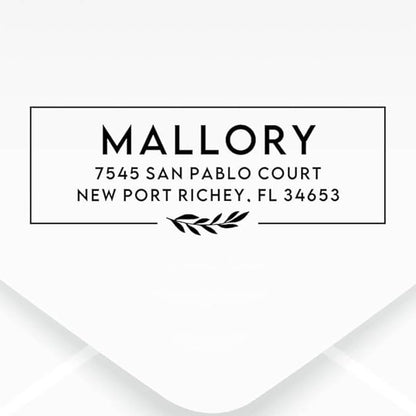 Custom Floral Address Stamp | Choose from 12 Designs | Multiple Ink Color Options | Envelope Return Address Stamp for Couple or Family (Design 1, Extra Large)