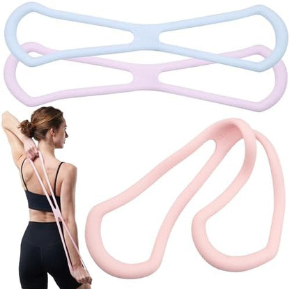 Keep Figure-8 Resistance Band - High Elasticity Exercise Band for Arm Toning, Shoulder & Core Stretching - Anti-Slip Grip Portable Fitness Equipment for Home Workout