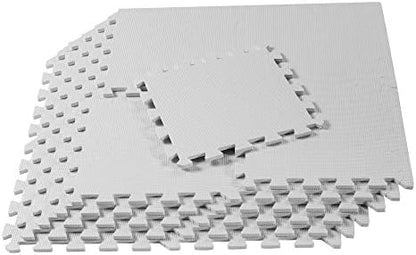We Sell Mats Interlocking Foam Floor Tiles - 3/8" Thick White 36-Pack