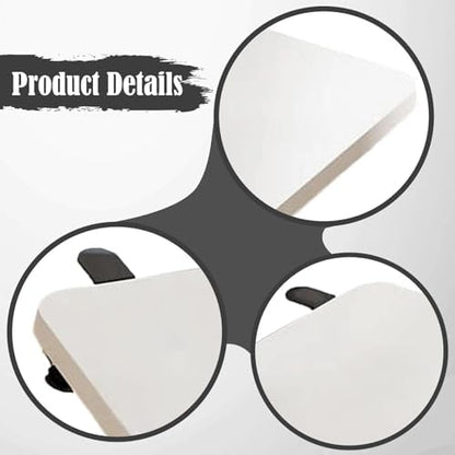 Desk Extension Board Clamp-on Keyboard Tray Portable Ergonomic Arm Rest Expansion Platform for Home Office- White