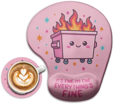 iRudyard 2Pcs Rubber Coasters Absorbent Mouse Pad Wrist Support Pu Bendable