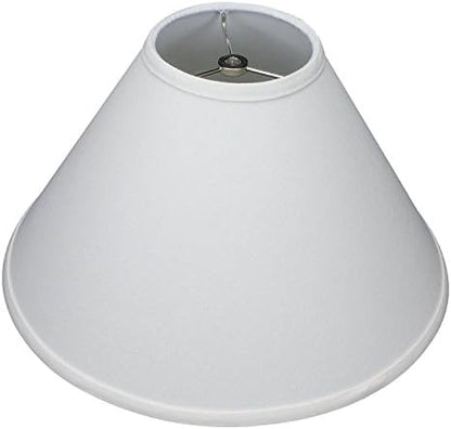 FenchelShades.com Lampshade 5" Top Diameter x 15" Bottom Diameter x 10" Slant Height with Washer (Spider) Attachment for Lamps with a Harp (White)