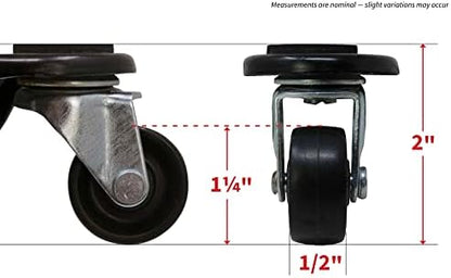 Shepherd Hardware 7299E Tri-Dolly, 6-Inch, Black 4-Pack