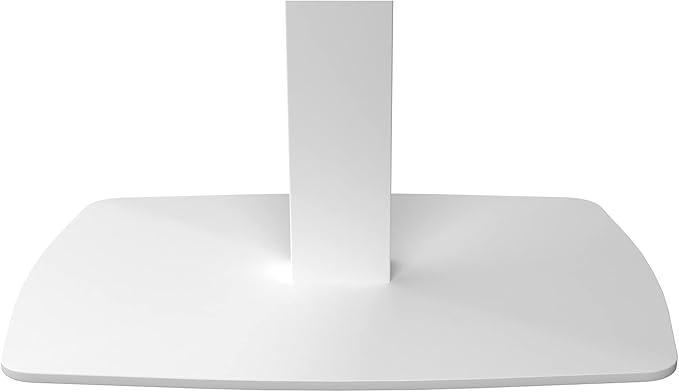 Metal Pole Floor Stand- CTA Premium Thin Profile Retail & Tradeshow Stand with VESA Plate and Base – Compatible with CTA’s Locking Mount (PAD-PARAW) or Any VESA Compatible Mount (ADD-CHKW) - White