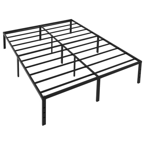 Queen Bed Frame 11 Legs Support Metal Platform with Storage Space