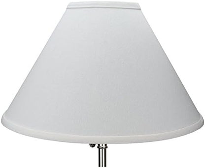 FenchelShades.com Lampshade 5" Top Diameter x 15" Bottom Diameter x 10" Slant Height with Washer (Spider) Attachment for Lamps with a Harp (White)