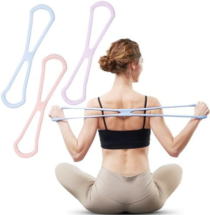 Keep Figure-8 Resistance Band - High Elasticity Exercise Band for Arm Toning, Shoulder & Core Stretching - Anti-Slip Grip Portable Fitness Equipment for Home Workout