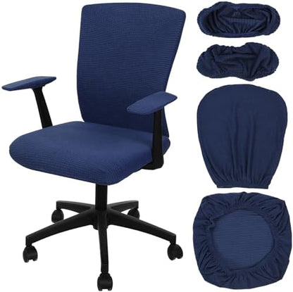 Tallew 4 Pcs Office Chair Covers Stretchable Armrest Seat,XL,Navy