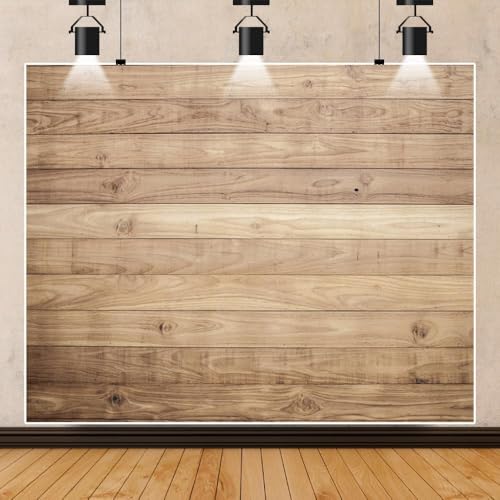 Wood Backdrop 8x6ft Light Brown Vinyl Photo Backdrop Panel Multi-purpose Occasion Type - size: 8x6FT