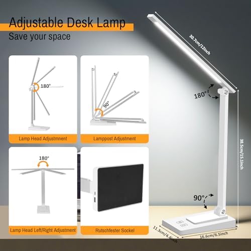 Rechargeable LED Desk Lamp, 5 Color Modes with 5 Brightness
