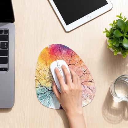Water Drop Mouse Pad 7.3x8in Non-Slip for Laptop, Black Cats