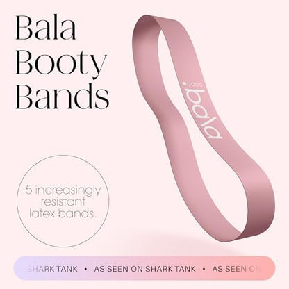 Bala Bands Resistance Bands, Elastic Booty Bands for Home Workouts, 5 Pack